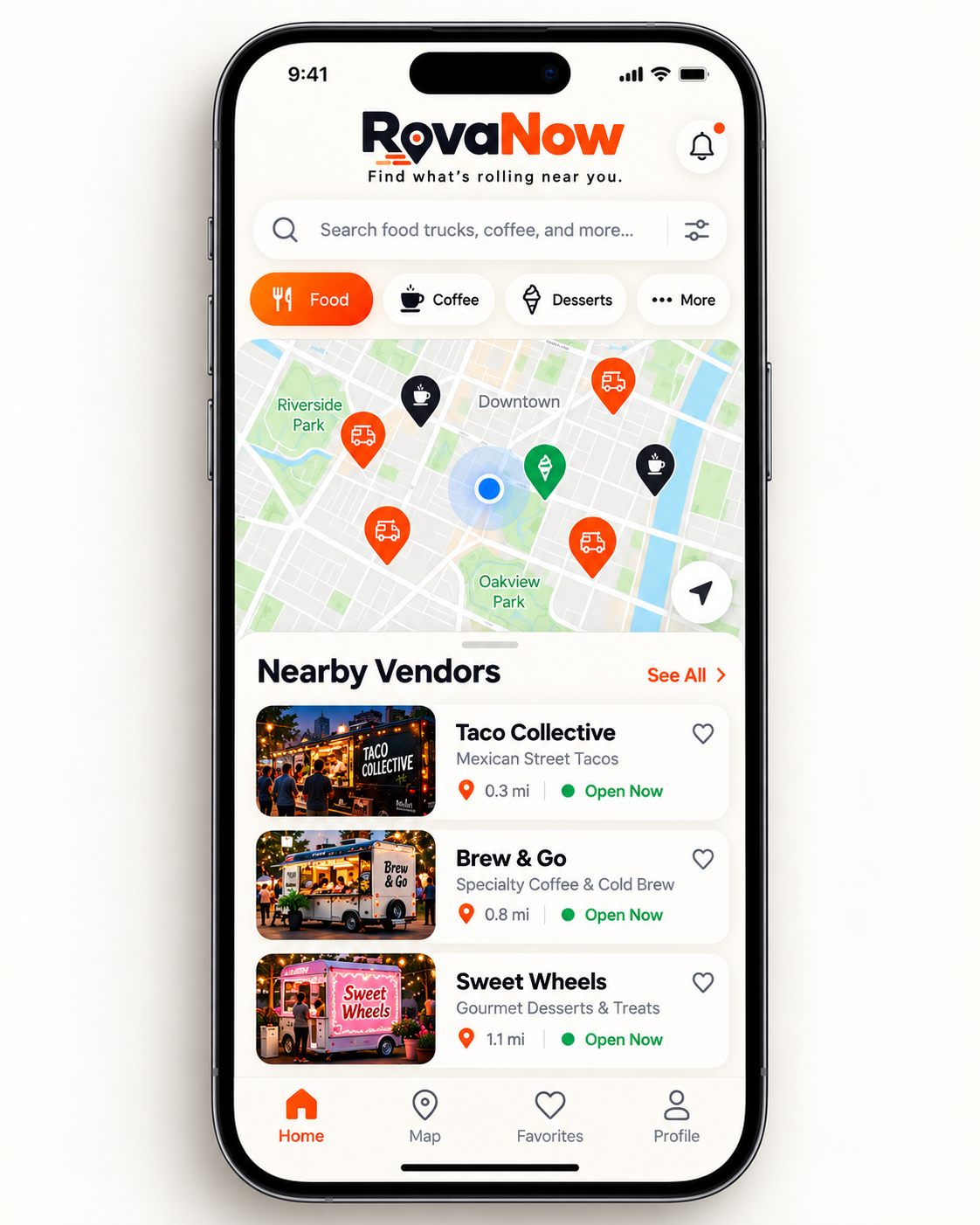 RovaNow home map